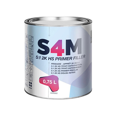 S4M грунт-наполнитель 2К HS 5:1 серый 0.75+0.15л