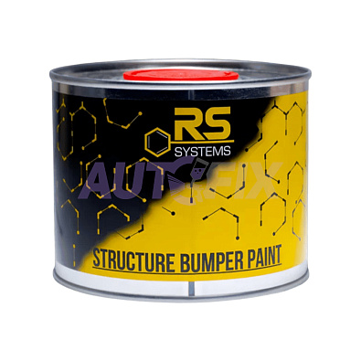 RS SYSTEMS структурная бамперная краска 1К черная 0.45л