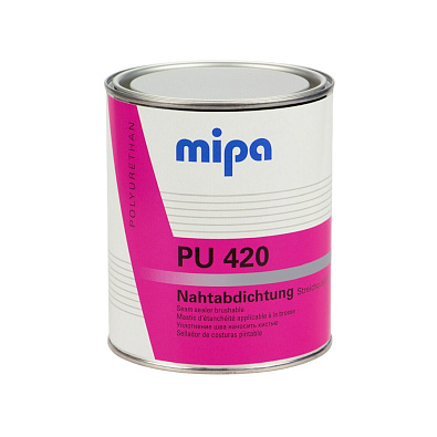 MIPA герметик для нанесения кистью PU 420 в банке серый 1.0кг
