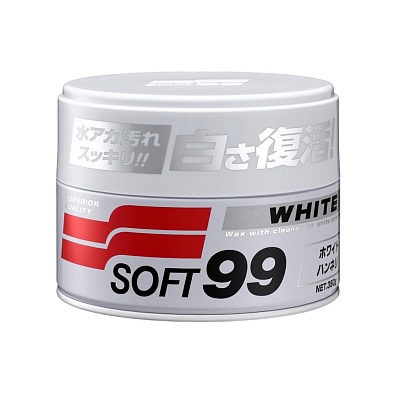 SOFT99 00020 полироль с очищающим эффектом Soft Wax для светлых авто 350гр