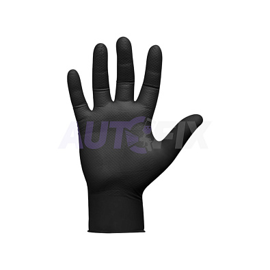 REMIX GUARD перчатки нитриловые текстурированные черные размер L пара