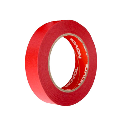 NOVOL лента малярная Aqua UV красная 38мм*50м