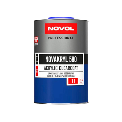NOVOL лак акриловый Novacryl 580 HS с отвердителем 1.0+0.5л