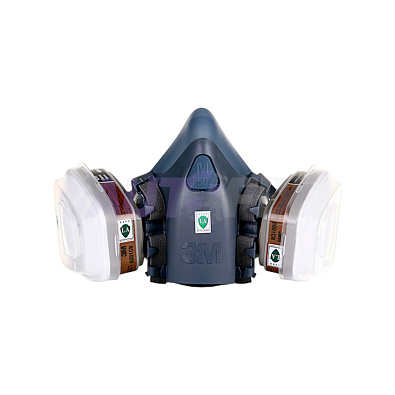3M 720P полумаска силиконовая в сборе (маска, фильтра, предфильтра, держатели)