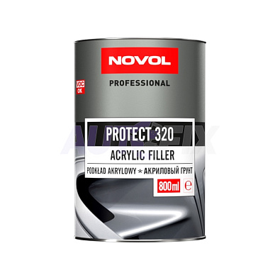 NOVOL грунт акриловый быстрый Protect 320 черный 0.8+0.2л