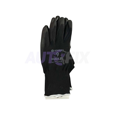 WUMAX перчатки защитные от минимальных рисков Black PU размер 9