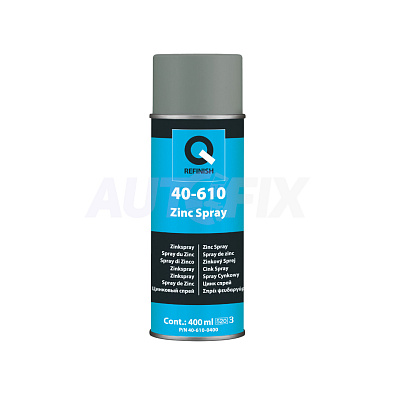 Q-REFINISH 1K грунт цинковый 40-610 Zinc Spray в аэрозоле 400мл